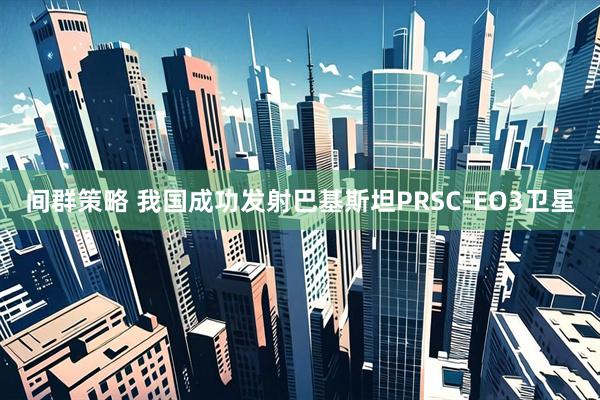 间群策略 我国成功发射巴基斯坦PRSC-EO3卫星